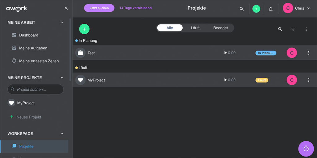 Awork Aufgabenmanagement-Software Test