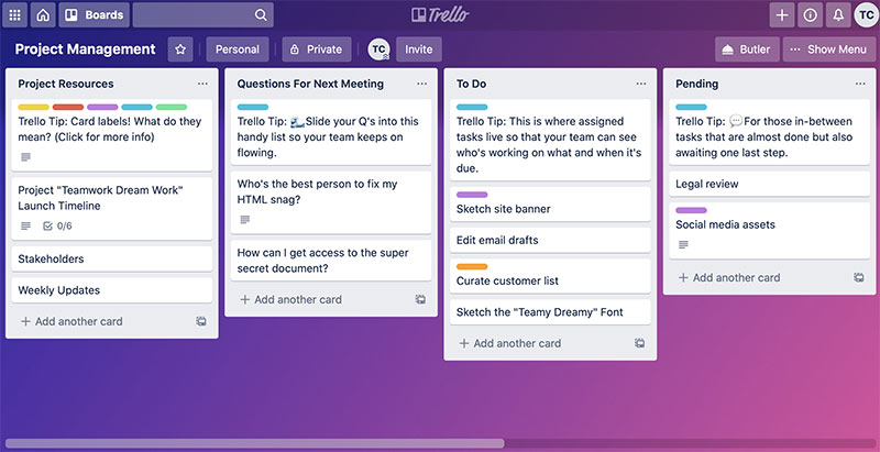 Trello Aufgabenmanagement-Software