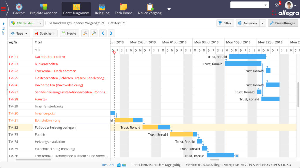Allegra Projektmanagement-Software
